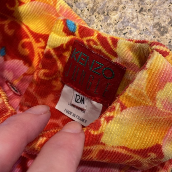 Kenzo Jungle Corduroy Floral Dress Jumper 12 Months - Picture 5 of 17